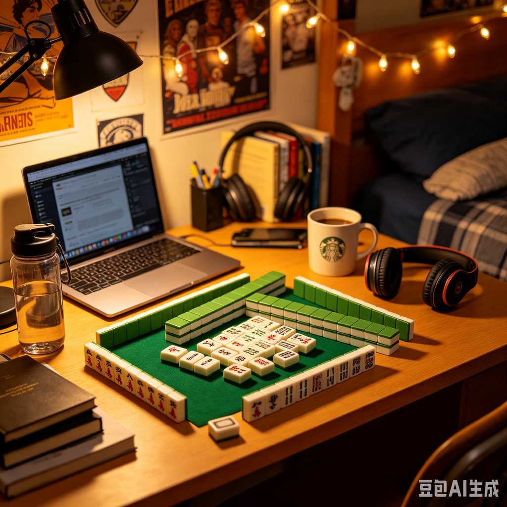printed logo mahjong set