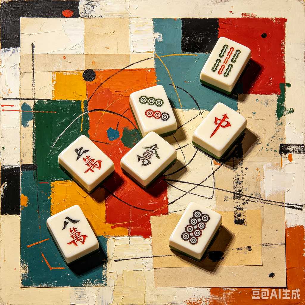 unique text mahjong tiles design